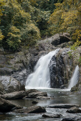 Crystal Cascades near Cairns, Far North Queensland, showcases pristine waterfalls, lush rainforest, and tranquil pools amidst tropical beauty.