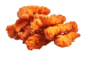  Delicious fried chicken over isolated white background