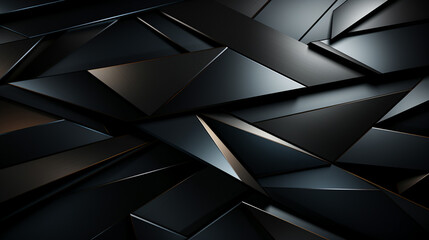 Modern abstract  black background.  Dark carbon  geometric background