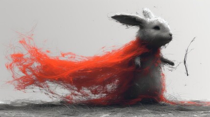 Bunny in a Blur, Running Rabbit, Fast Bunny, Blurry Bunnies.