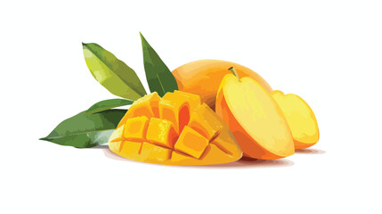 Mango Fruit Tropical Food Vector Illustration Isolated