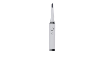Modern white electric toothbrush isolated on transparent and white background. Toothbrush concept. 3D render