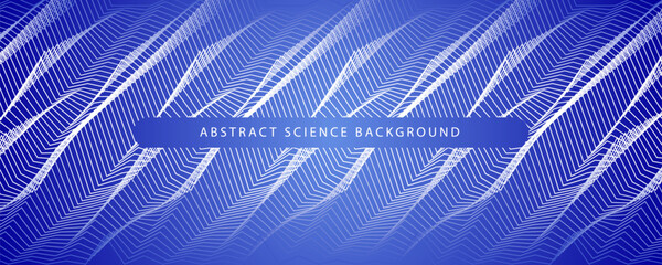 Abstract science vector background illustration. Magnetic electric waves. Technology design concept. Chemistry graphic particles. Big data template.