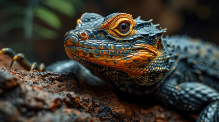 close up of iguana