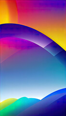 Vertical wallpaper with rainbow gradient colors. Ai generated.