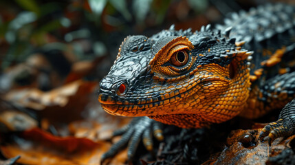 Fototapeta premium close up of iguana