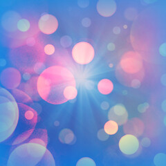Blue bokeh background banner for Party, ad, event, poster and various design works