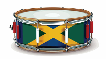 Fototapeta na wymiar South Africa Flag Drum Isolated on White Background