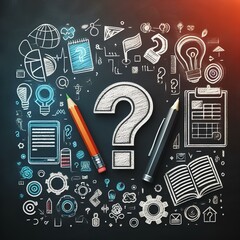 question mark on blackboard