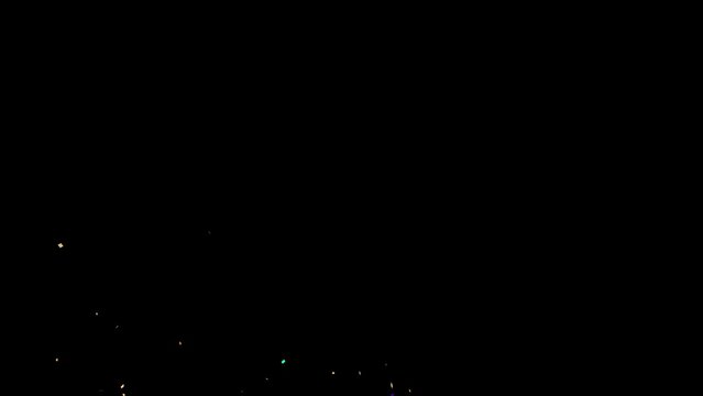 Mix of colored and gold confetti explosion on a black background. Wedding, Birthday, Celebration, Carnival, Party or Holiday