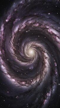A large spiral galaxy. Video in vertical format.