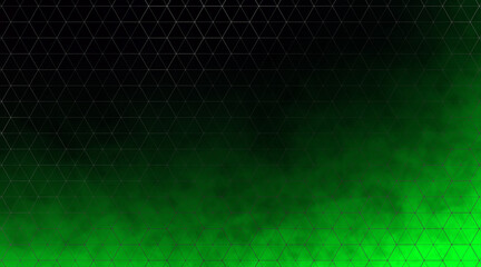 Dark green crypto background with a hexagonal overlay