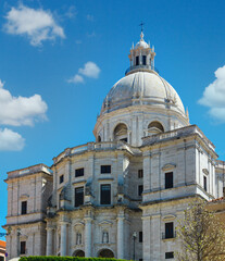 Santa Engracia Church, National Pantheon (17th-century) in Lisbon, Portugal. Two shots stitch image.