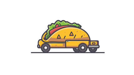 Taco Mexican Truck Fast Food Delivery Transportation