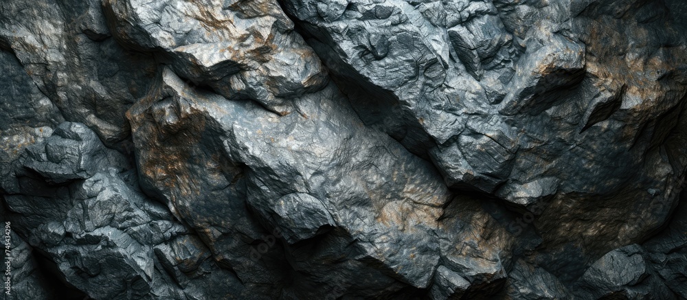 Poster this detailed close-up view showcases the intricate textures and patterns of a marble rock face, rev