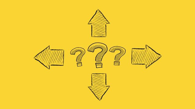 Concept of the problem of choice, a difficult decision, the choice of the path. Decision making, business direction or thinking concept, choosing strategy for achieving goal.