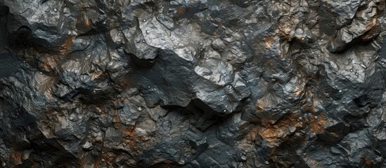 This image showcases a detailed close-up view of the texture of an old, clean rock. The surface of the rock features intricate patterns and rough edges.