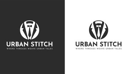 Clothing and Fashion logo design with negative space concept 