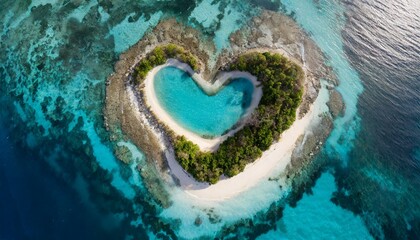 heart shaped reef island