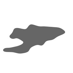 Kyrgyzstan country simplified map. Grey stylish smooth map. Vector icons isolated on white background.