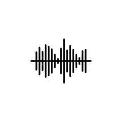 Sound Wave from Equalizer Flat Vector Icon