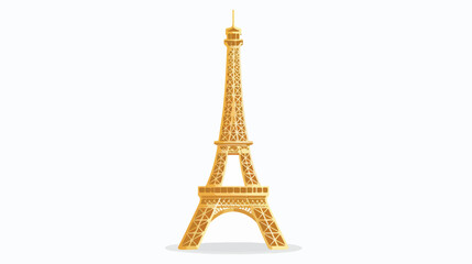 Fototapeta na wymiar Tower Eiffel France Monument Icon Isolated on White