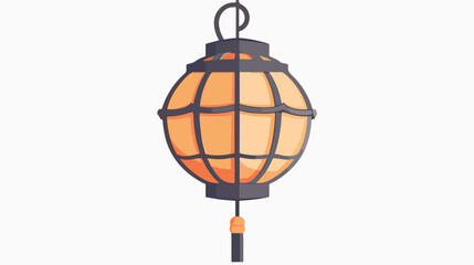 Fototapeta na wymiar Traditional Chinese Lantern in a Flat Style Icon Isolated