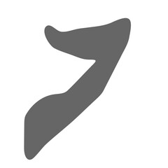 Somalia country simplified map. Grey stylish smooth map. Vector icons isolated on white background.