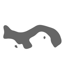 Panama country simplified map. Grey stylish smooth map. Vector icons isolated on white background.