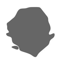 Sierra Leone country simplified map. Grey stylish smooth map. Vector icons isolated on white background.