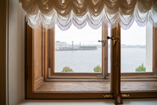 View from the window of the Hermitage on the arrow with the Rastral columns