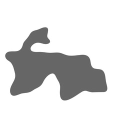 Tajikistan country simplified map. Grey stylish smooth map. Vector icons isolated on white background.