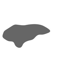 Honduras country simplified map. Grey stylish smooth map. Vector icons isolated on white background.