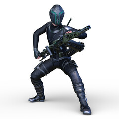 サイバー戦士　3DCGレンダリング