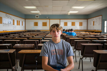 high school students test classroom