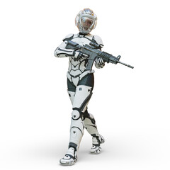 サイバーウーマン　3DCGレンダリング