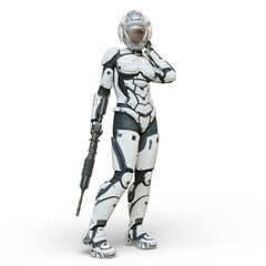 サイバーウーマン　3DCGレンダリング