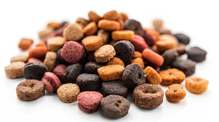 dog food , puppy food on white background, can be used for pet food business cards