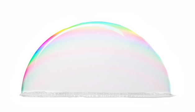 Colorful soap bubble isolated on white, clipping