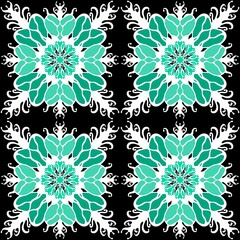 Summer floral print seamless mandala flower pattern for fabrics and wrapping paper and kids clothes textiles