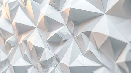 Geometric 3D Wall Wallpaper With White Trendy Surface.