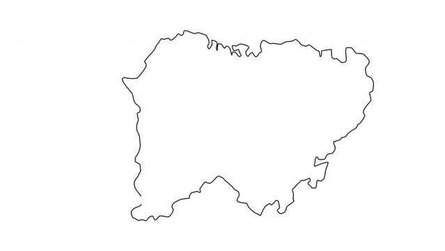 animated sketch map of Salamanca in Spain