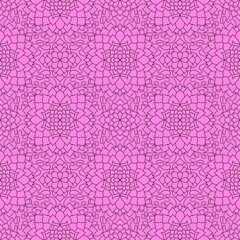 Abstract geometric floral seamless mandala pattern for fabrics and linens and wrapping paper and fashion