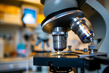 Fototapeta na wymiar Innovative Microscope in a High-Tech Laboratory Environment