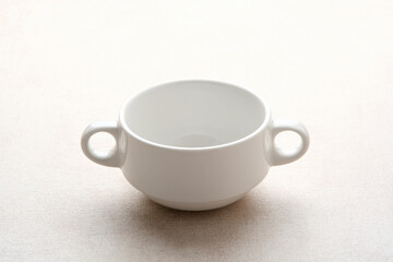 Handmade ceramic tableware, empty bowls 
