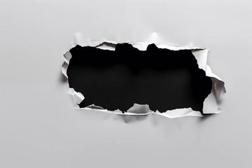 Torn paper with jagged edges realistic ripped pieces scrap sticky notes shreds notebook pages hole black white with shadow punch through reveal
