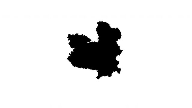 animated video of the map of Albacete in spain