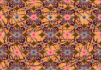 The Kawung Batik motif from Indonesia is very exclusive and artistic