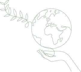 hands holding earth vector Illustration. concept of save the planet for earth day vector  EPS 10
