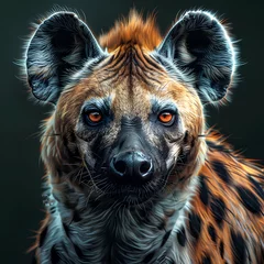 Crédence de cuisine en verre imprimé Hyène close up of a Hyena